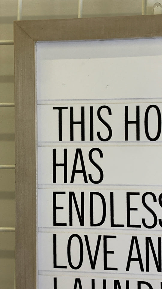 WHITE WASHED FRAME THIS HOME WALL HANGING.