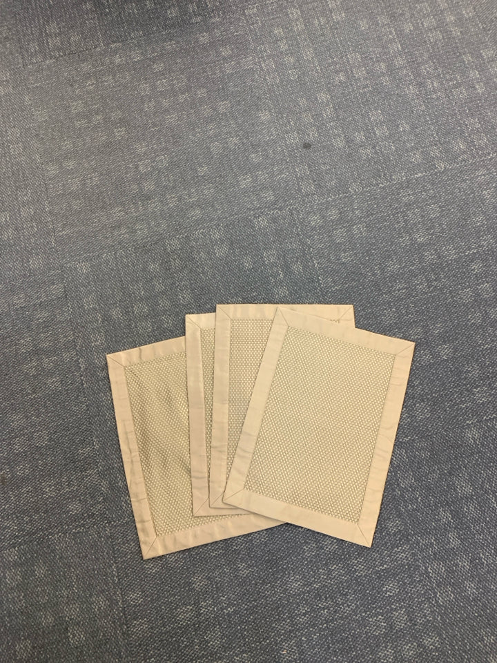 4PC GOLD FABRIC PLACEMATS.
