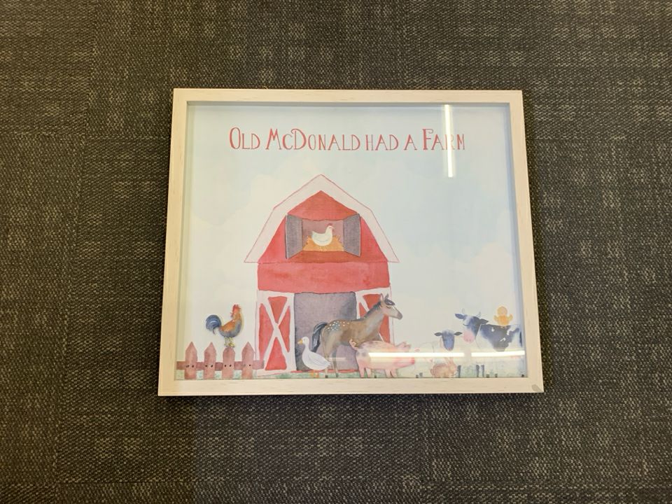SHADOW BOX OLD MCDONALD WALL ART.