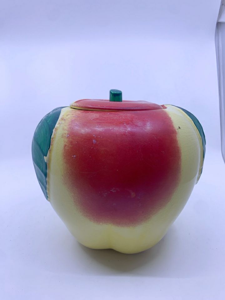 VTG CERAMIC APPLE COOKIE JAR.