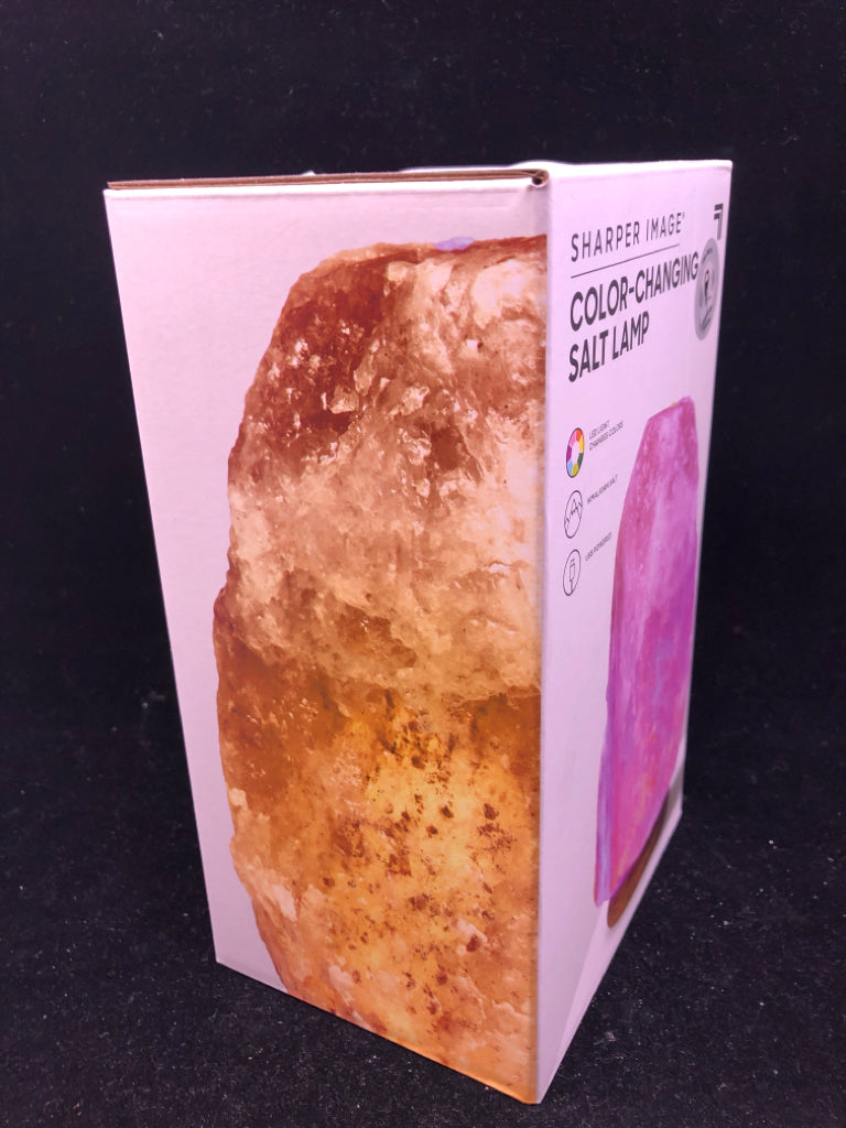 NIB COLOR-CHANGING SALT LAMP.