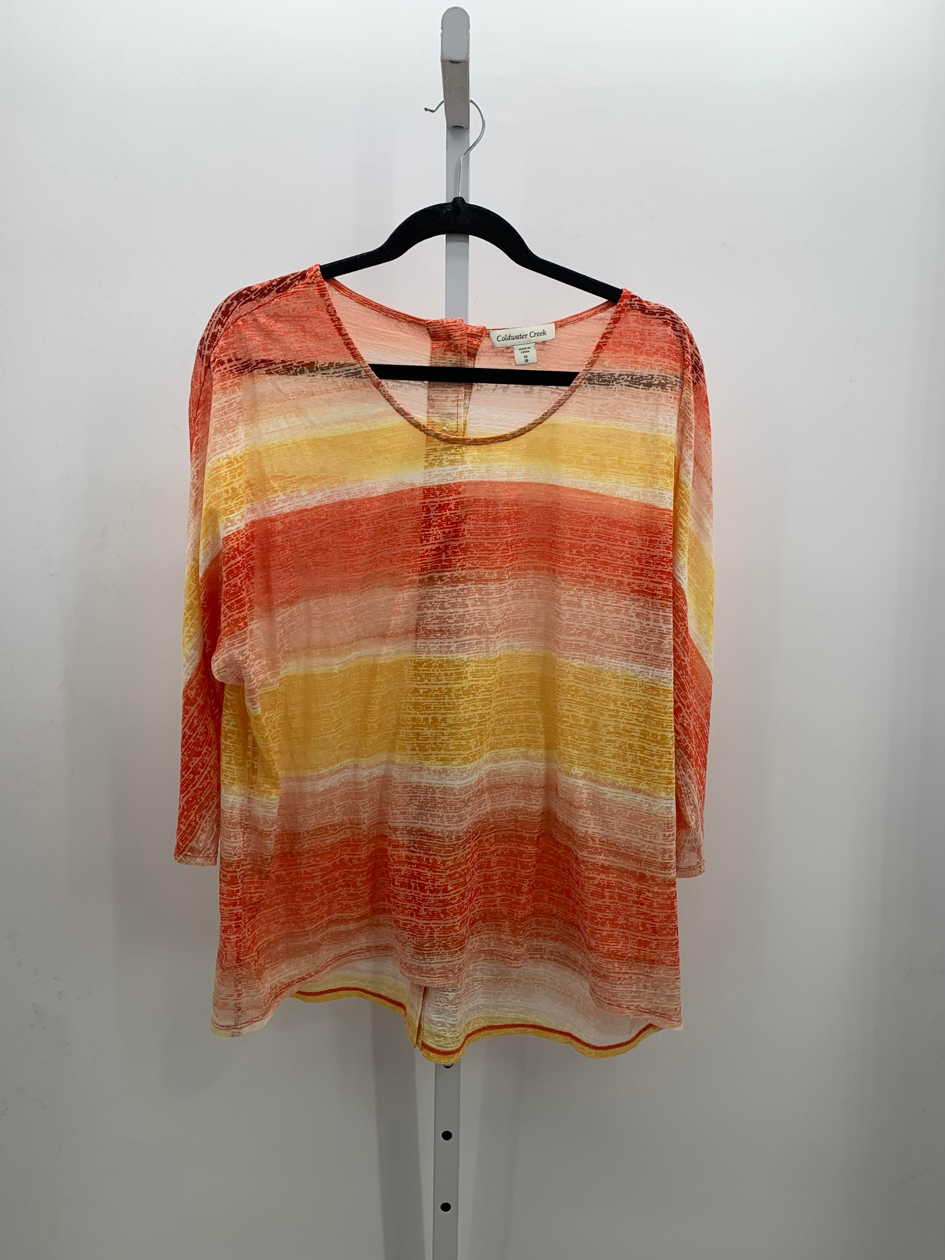 Coldwater Creek Size 1X Womens 3/4 Sleeve Shirt