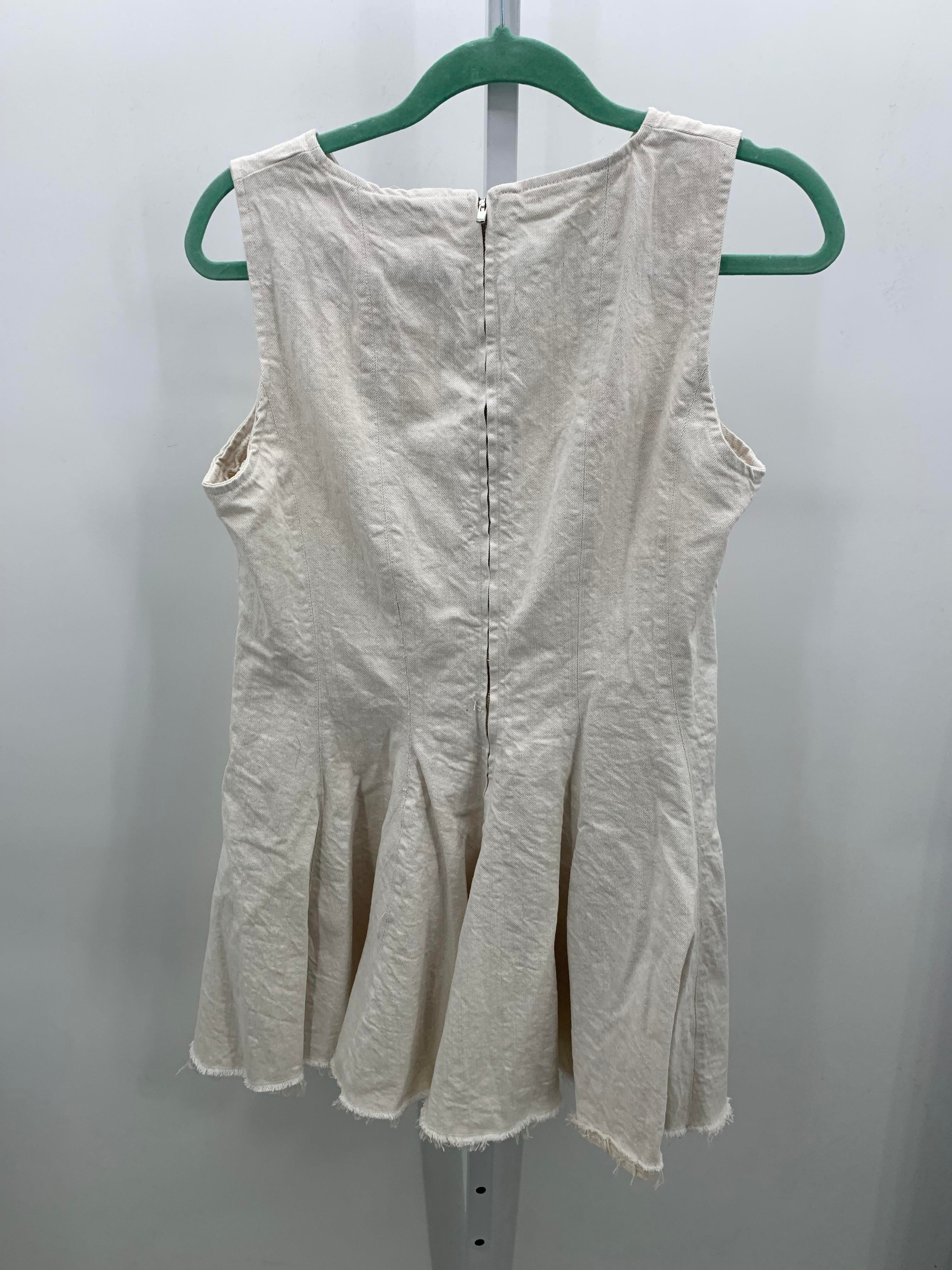 Zara Size Large Misses Short Sleeve Dress