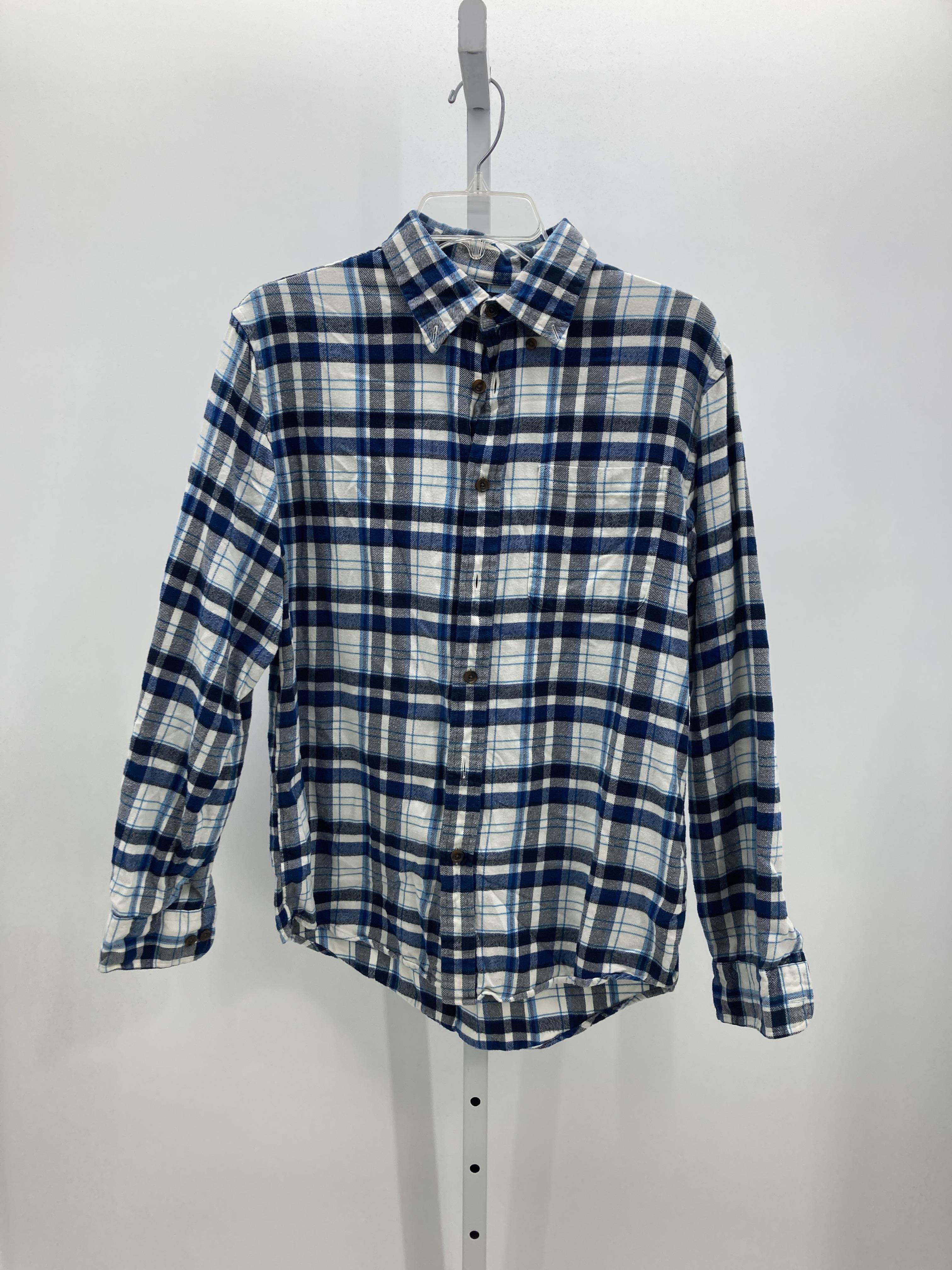 WHITE PLAID BTN DOWN