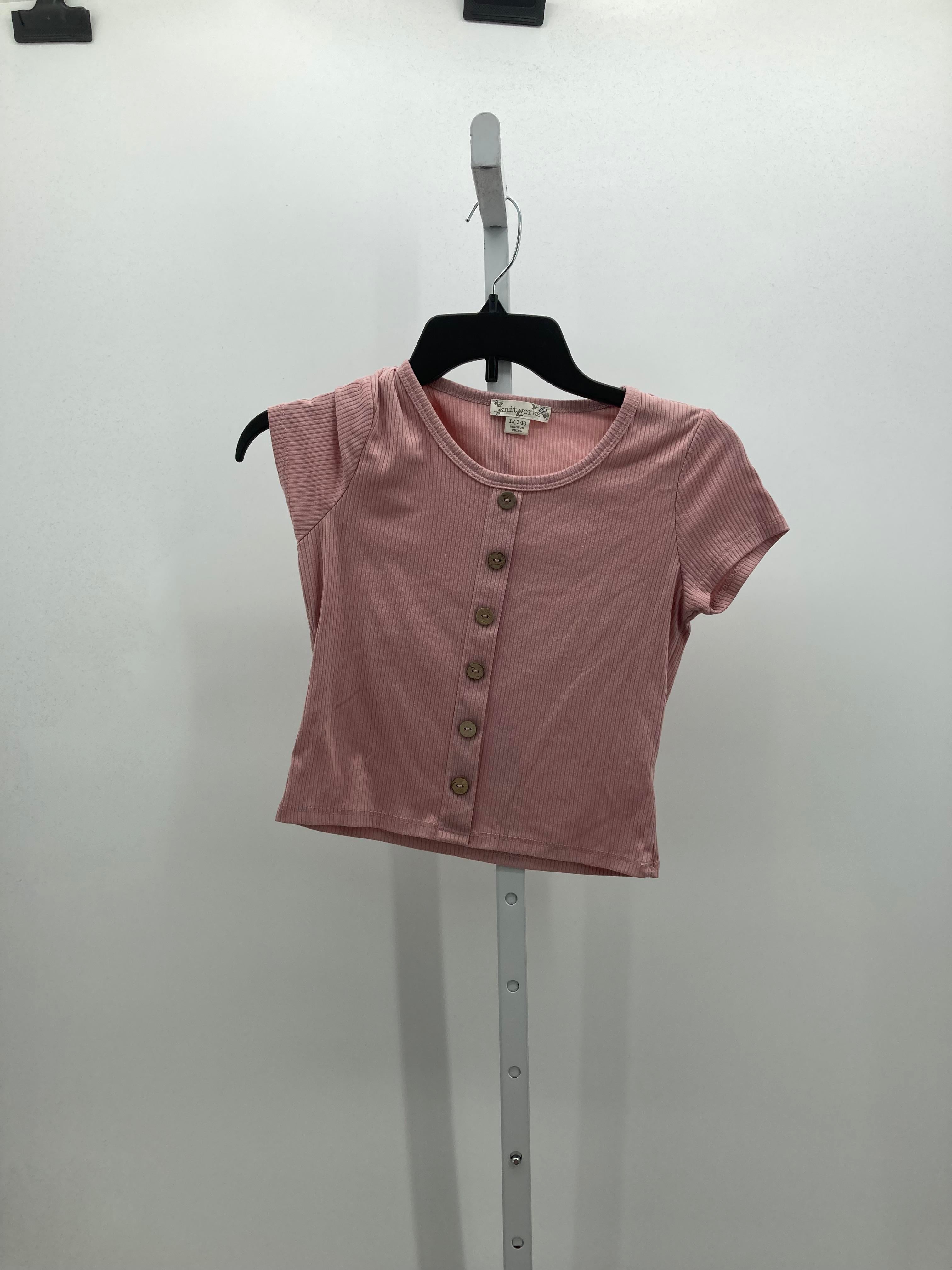 Knit Works Size 14 Girls Short Sleeve Shirt