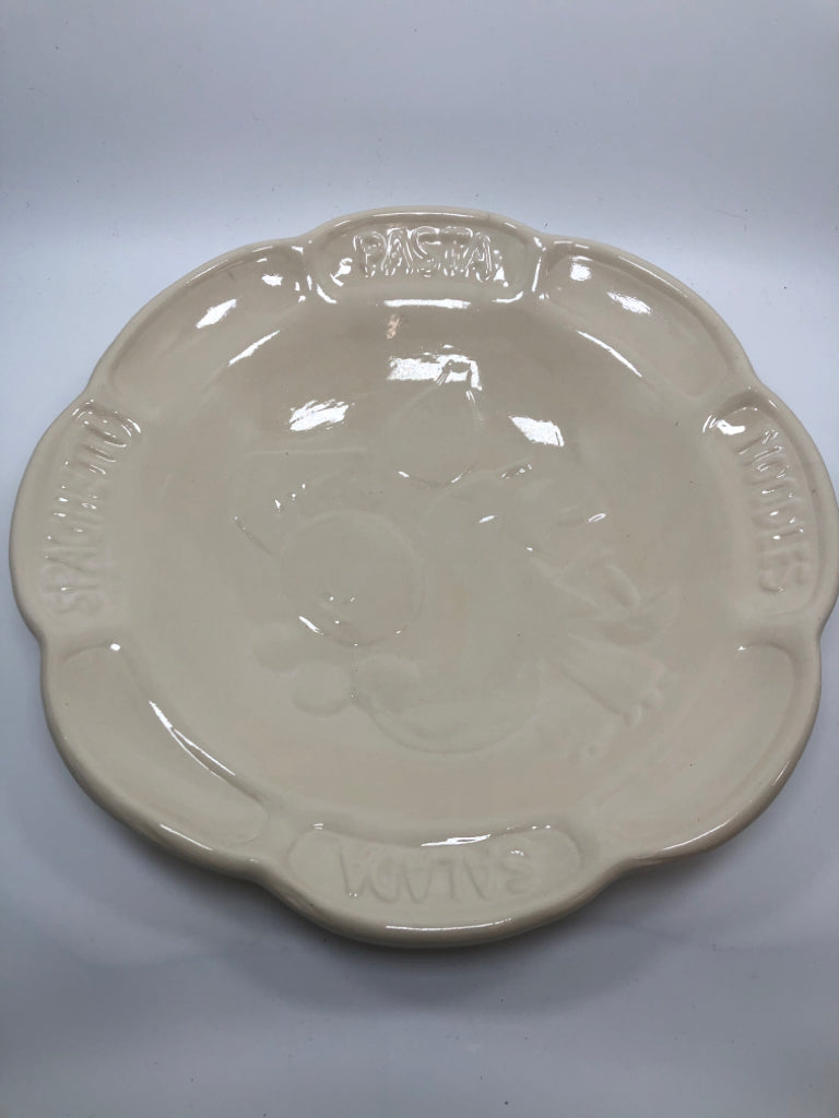 PASTA/SALAD STONEWARE SRVG BOWL.