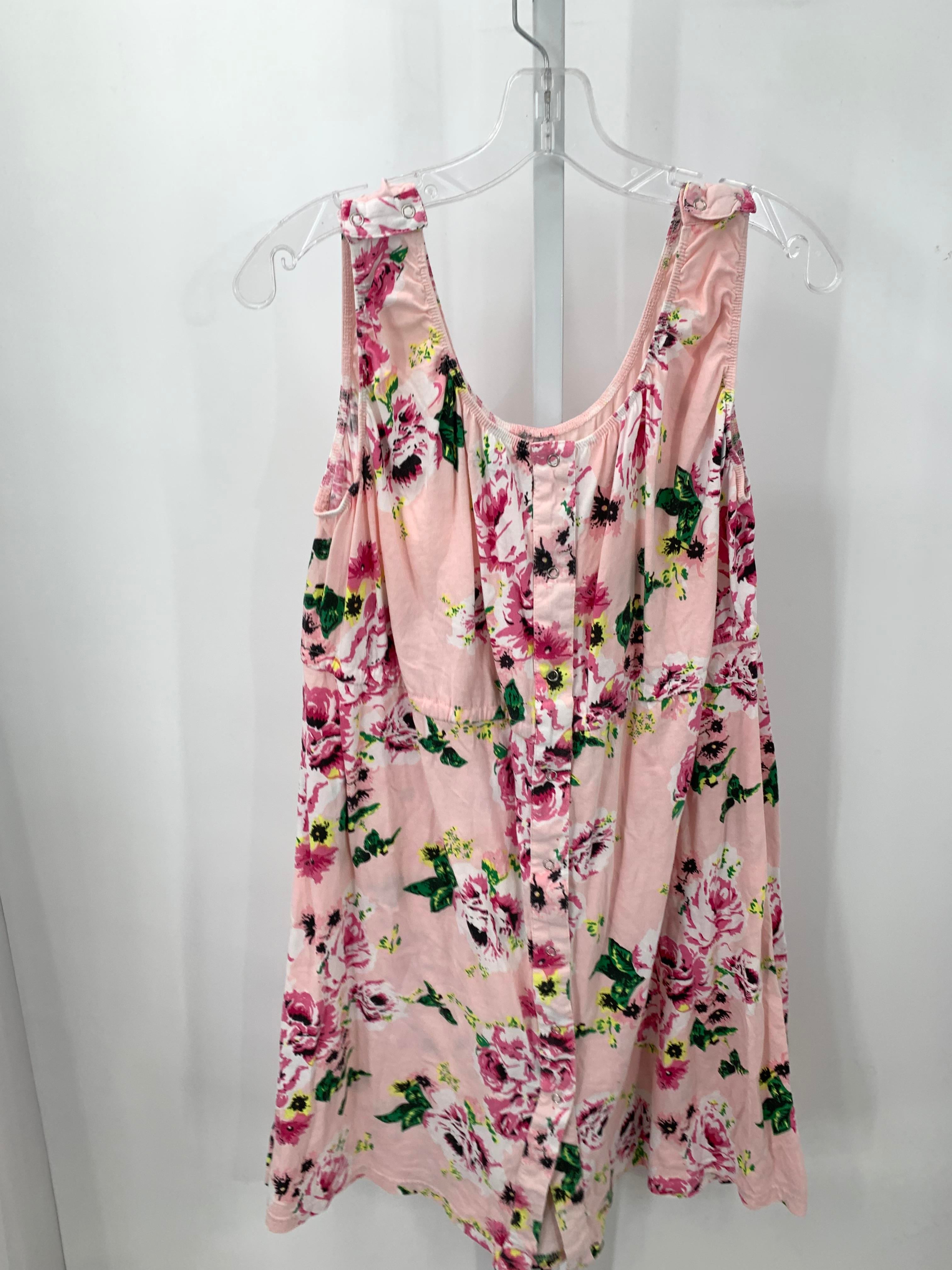 Pink Size Large Maternity Sleeveless Dress