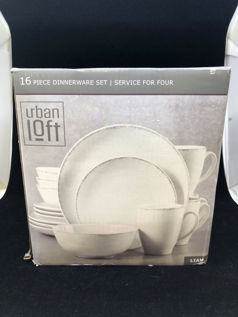 NIB URBAN LOFT DINNERWARE SET SERVICE FOR 4.