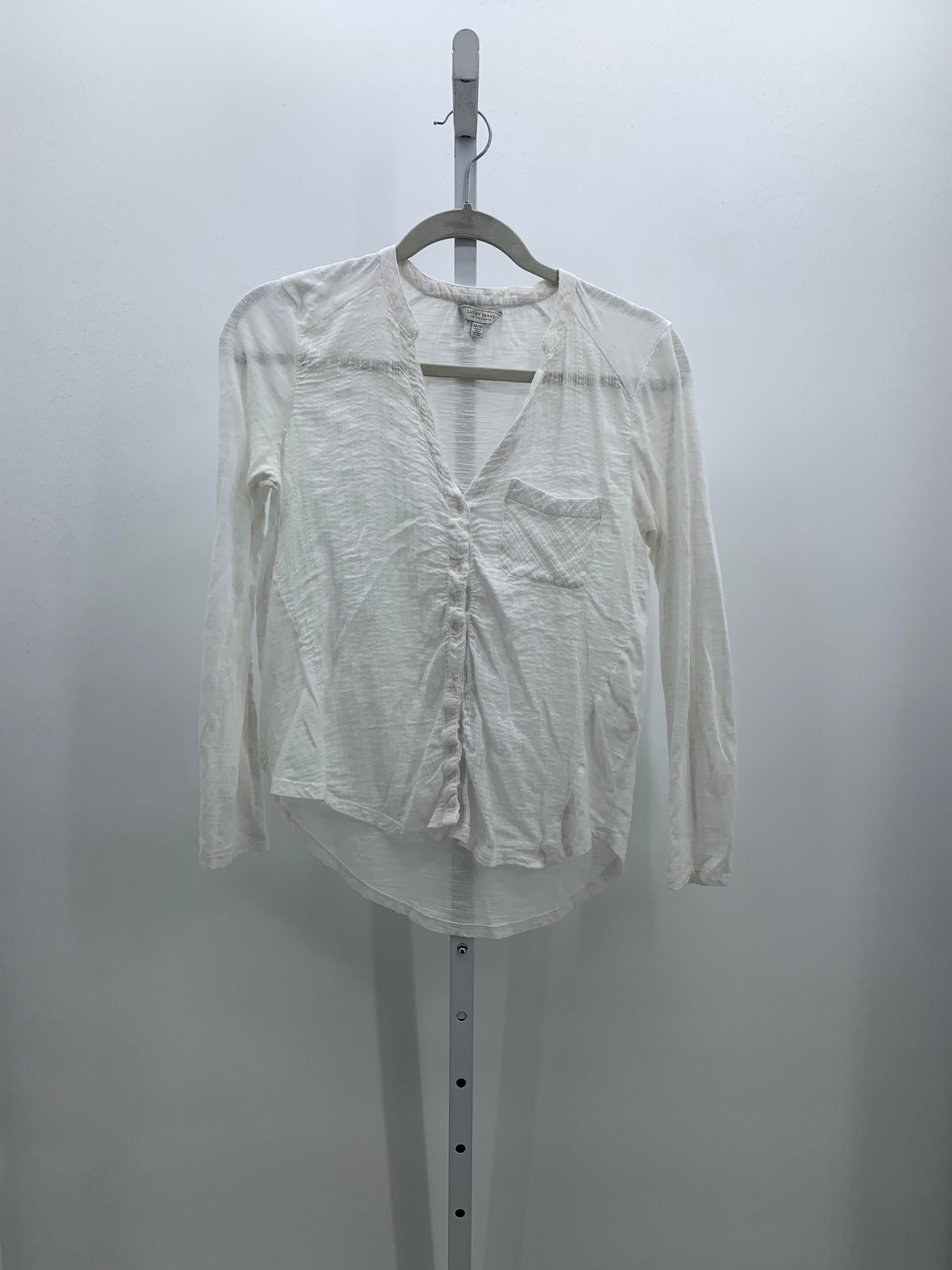 Lucky Brand Size X Small Misses Long Sleeve Shirt