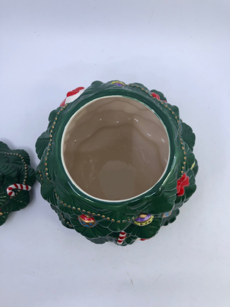 CHRISTMAS TREE COOKIE JAR.