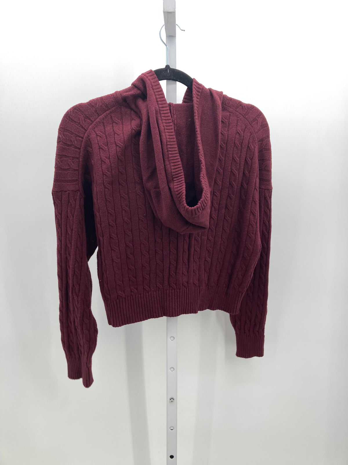 Pink Rose Size Large Juniors Long Sleeve Sweater