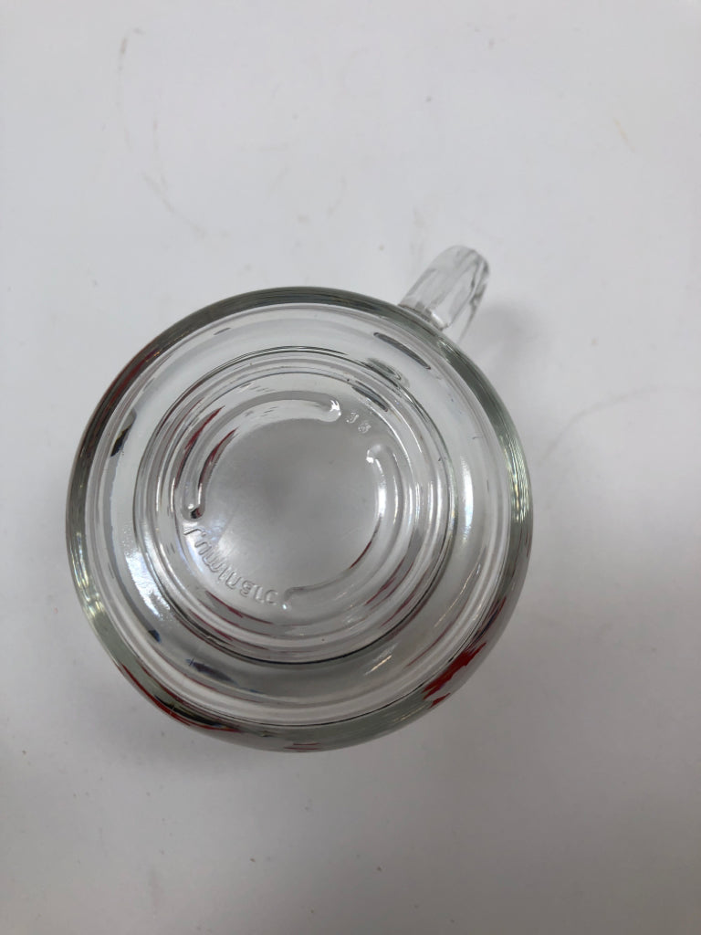 6 SNOWMAN GLASS MUGS - LUMINARC.