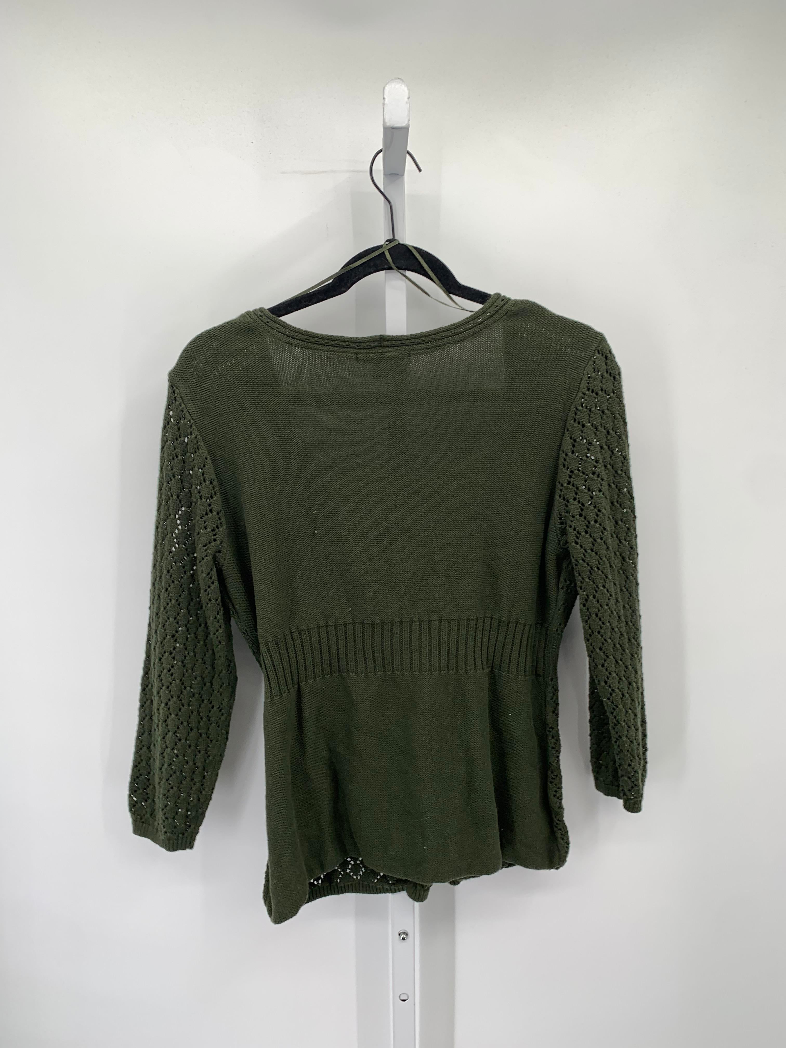 Basic Editions Size Medium Misses 3/4 Sleeve Sweater