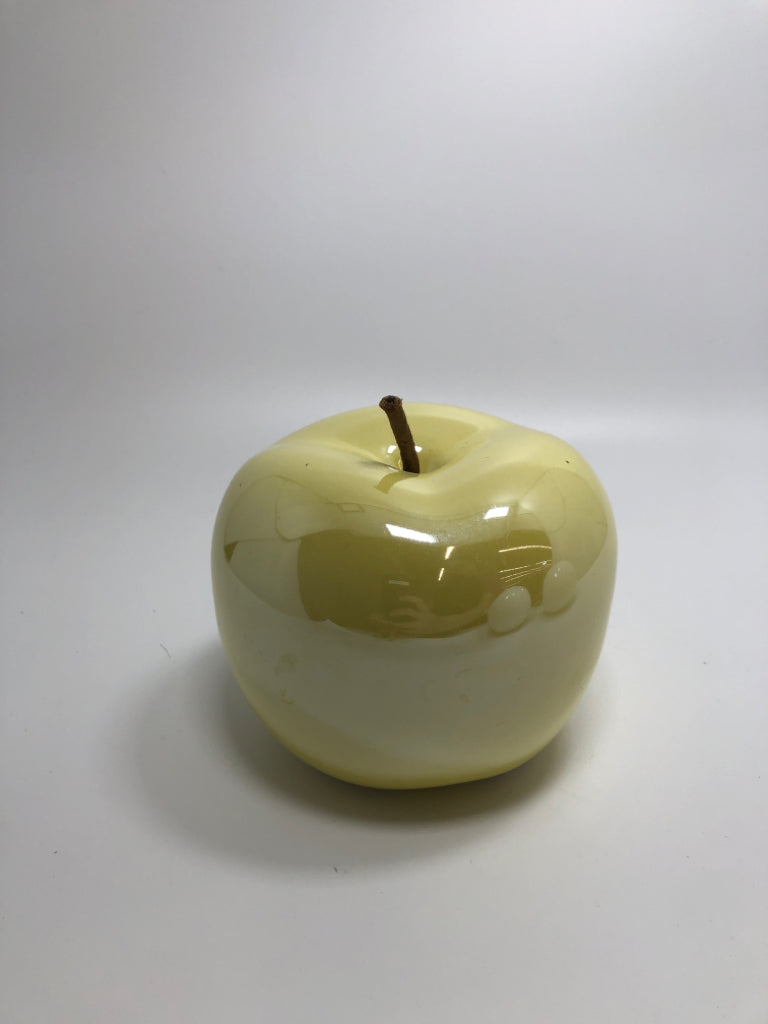 YELLOW GLOSS CERAMIC APPLE.