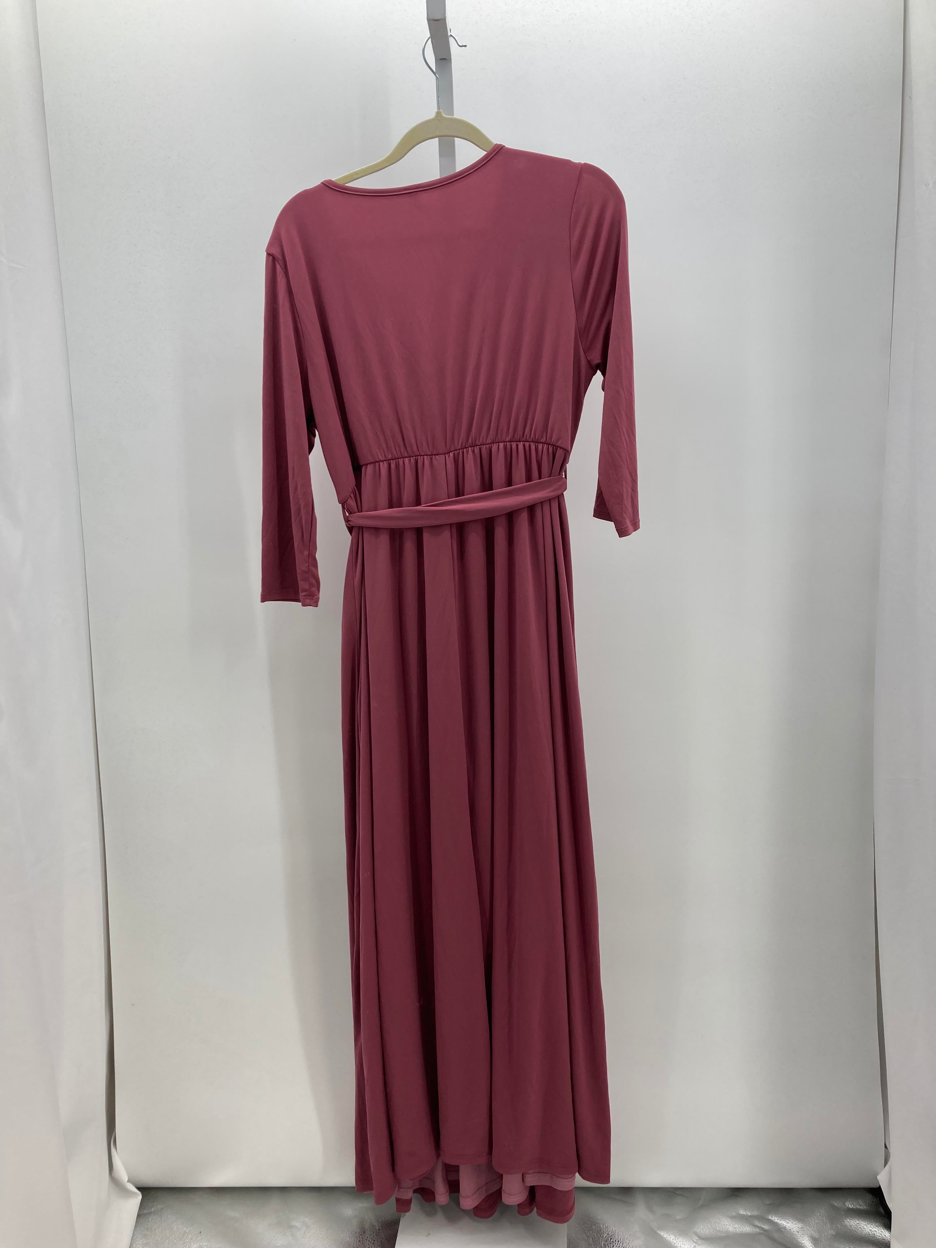 Pink Blush Purple Size 1X Maternity Long Sleeve Dress