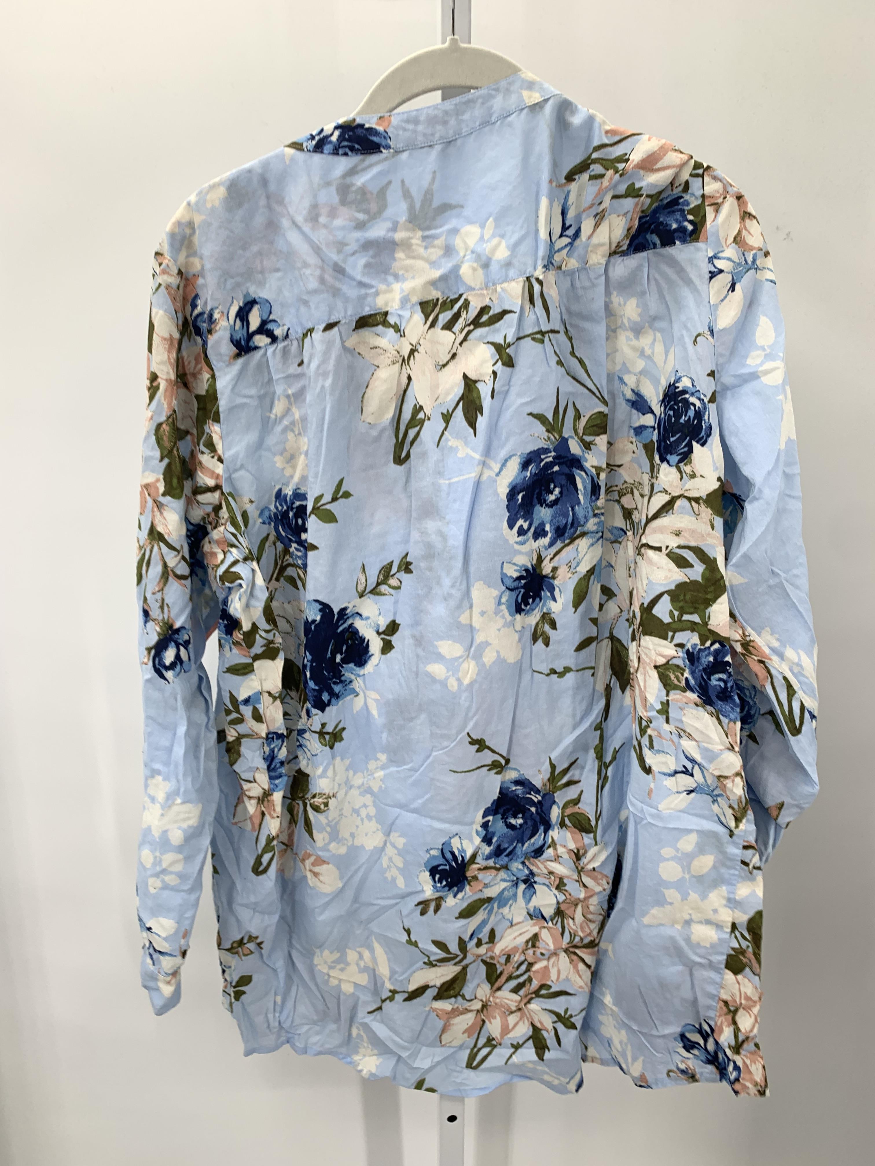 Roaman's Size 18 W Womens Long Sleeve Shirt