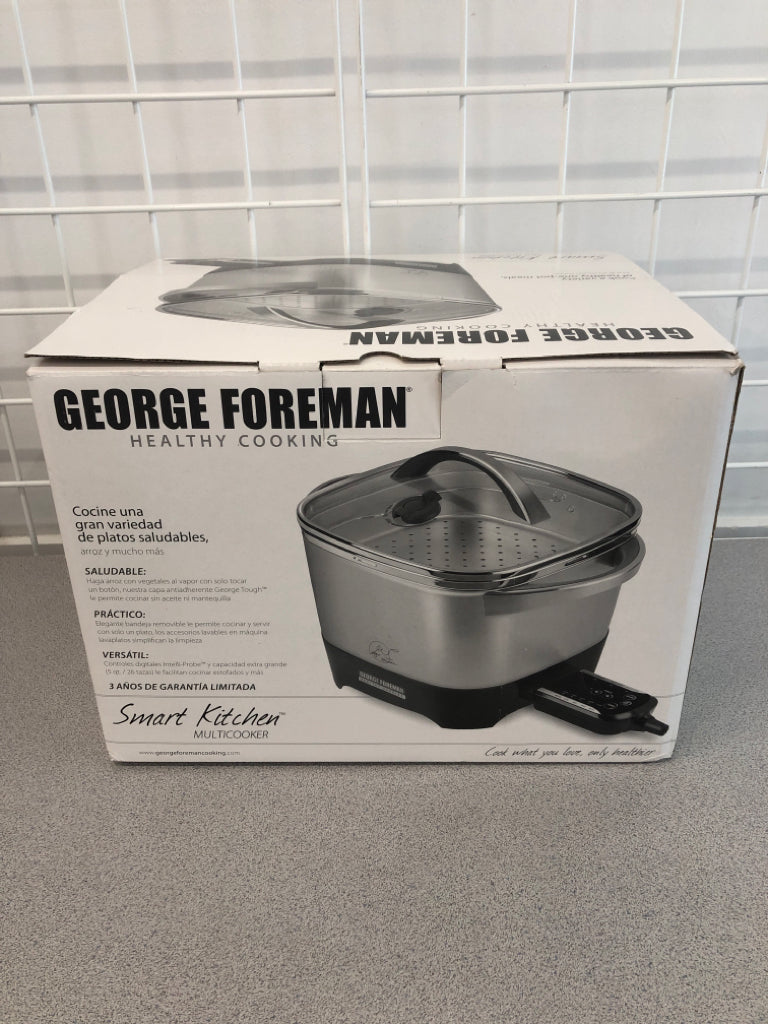 NIB GEORGE FORMAN SMART KITCHEN MULTI-COOKER.