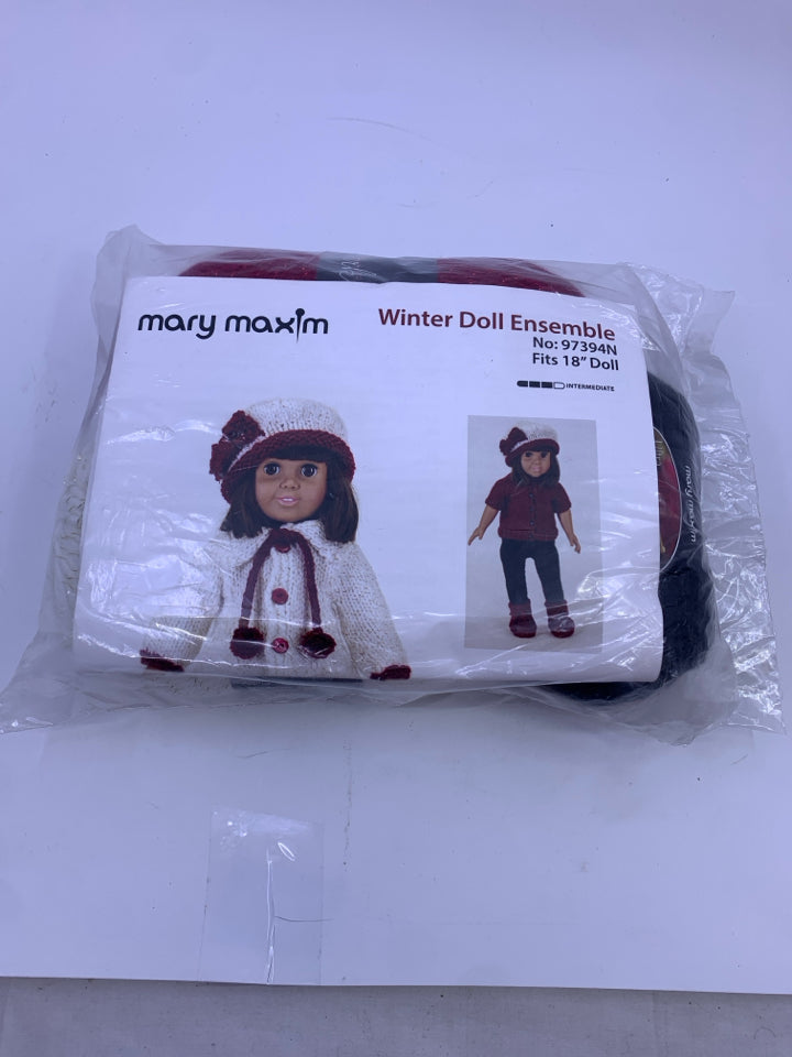 NIP 18" DOLL CLOTHING YARN KIT