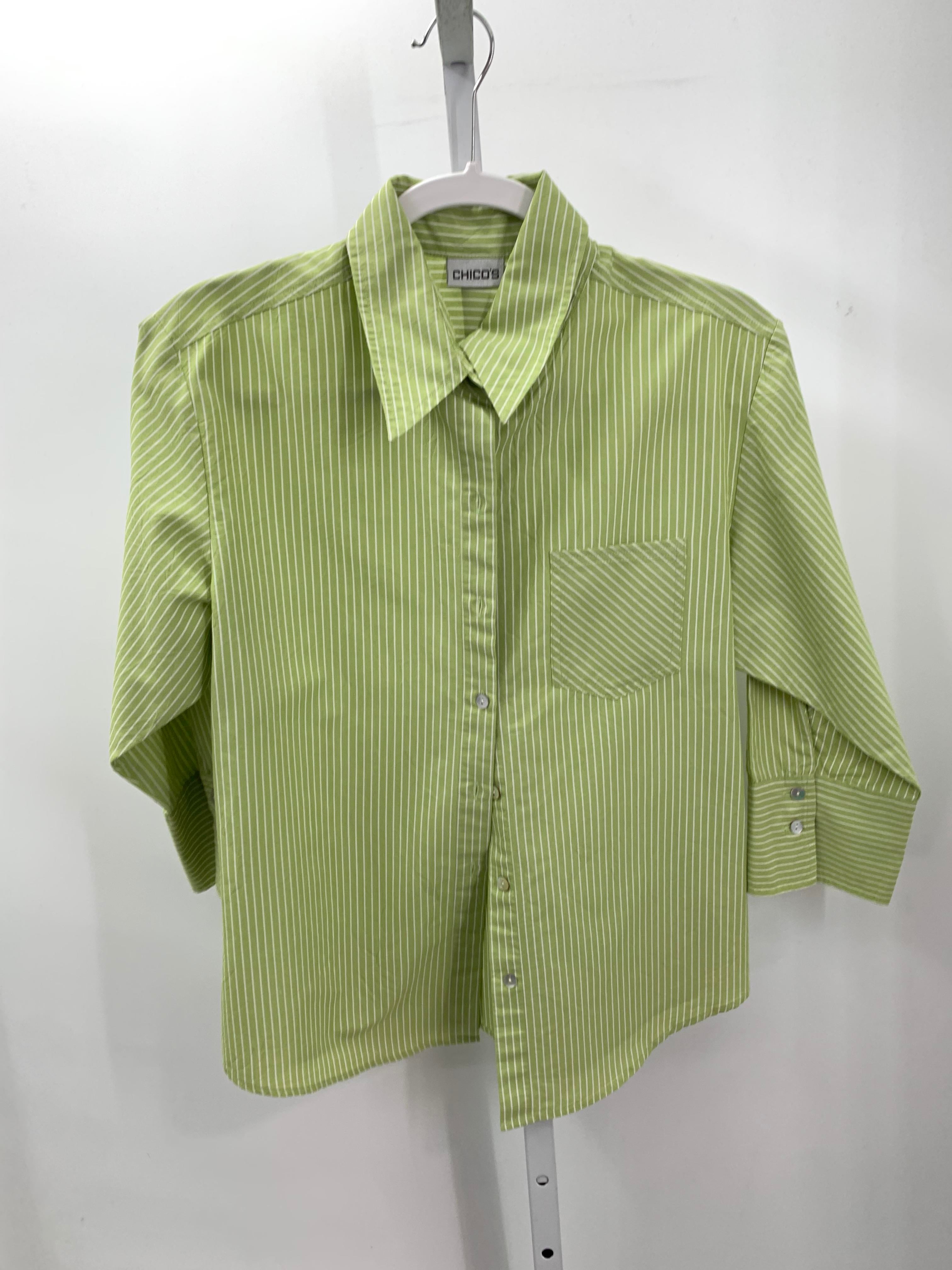 Chico's Size Small Misses 3/4 Sleeve Shirt