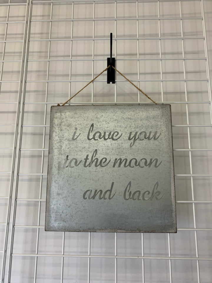 "LOVE YOU TO THE MOON AND BACK" WALL ART.