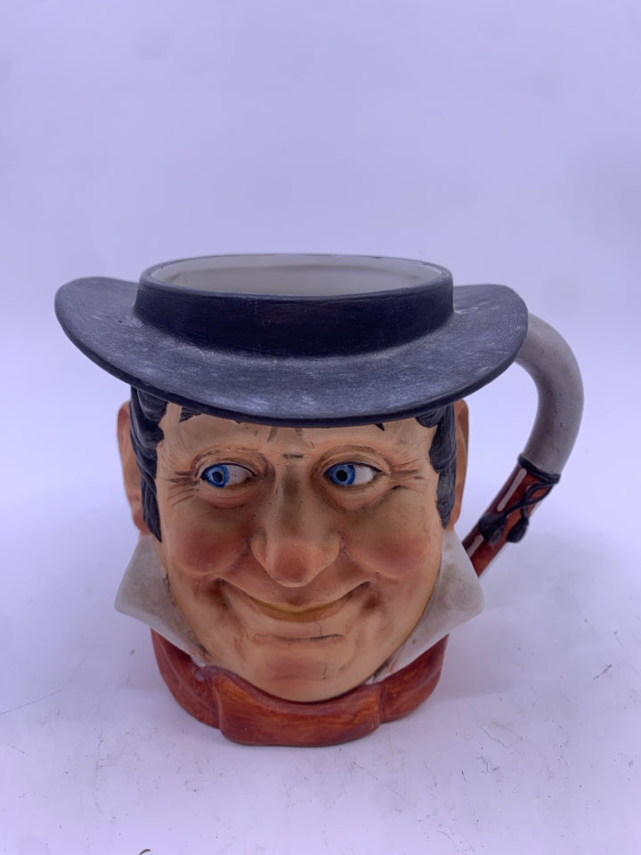 VTG MAN W BLACK HAT MUG.