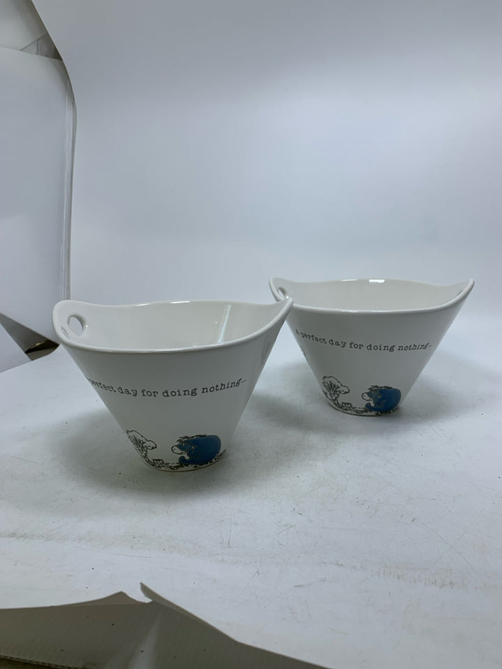 2 WINNIE THE POOH THEMED RAMEN BOWLS.