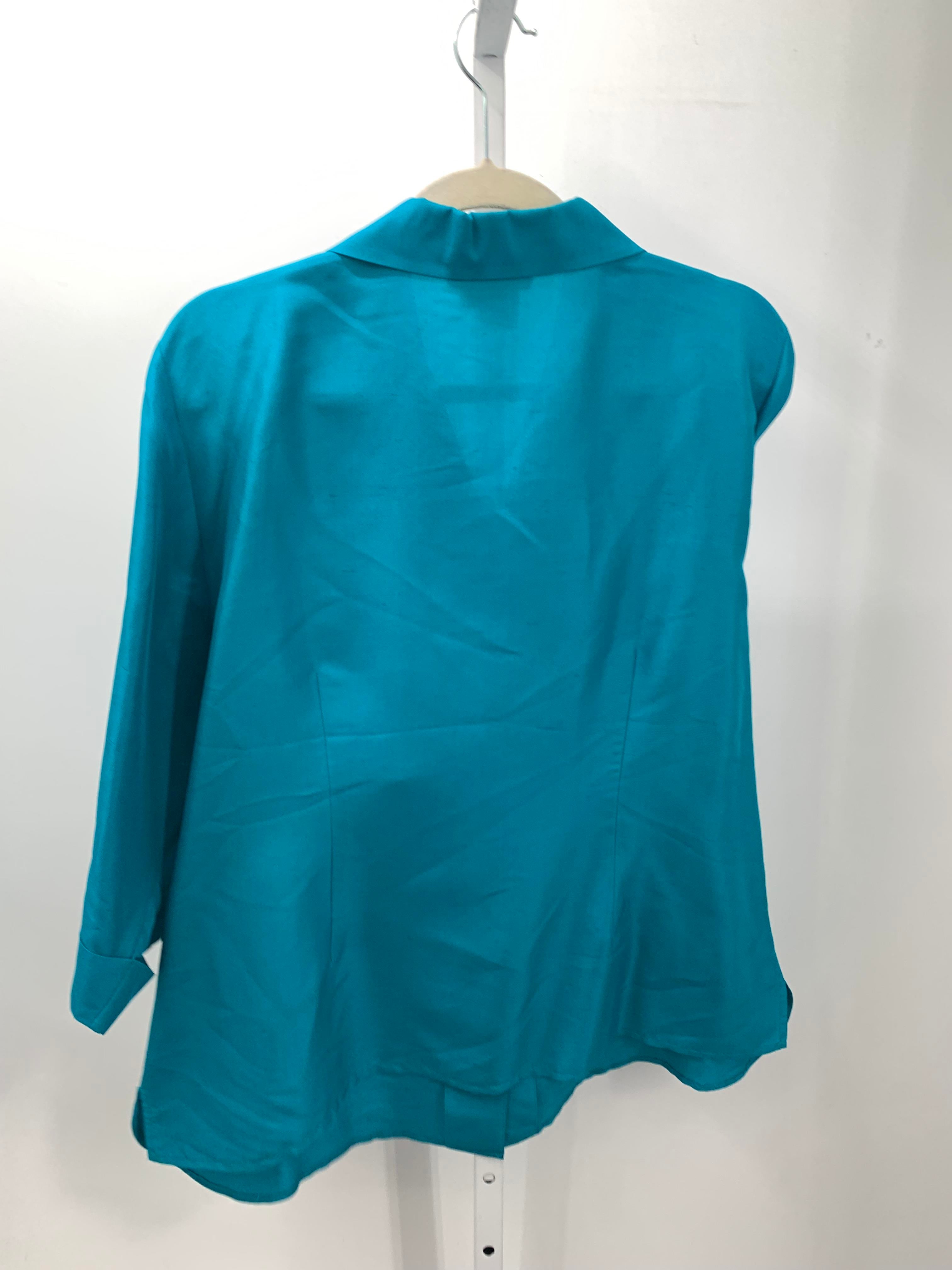 Via Europa Size 18 W Womens 3/4 Sleeve Shirt