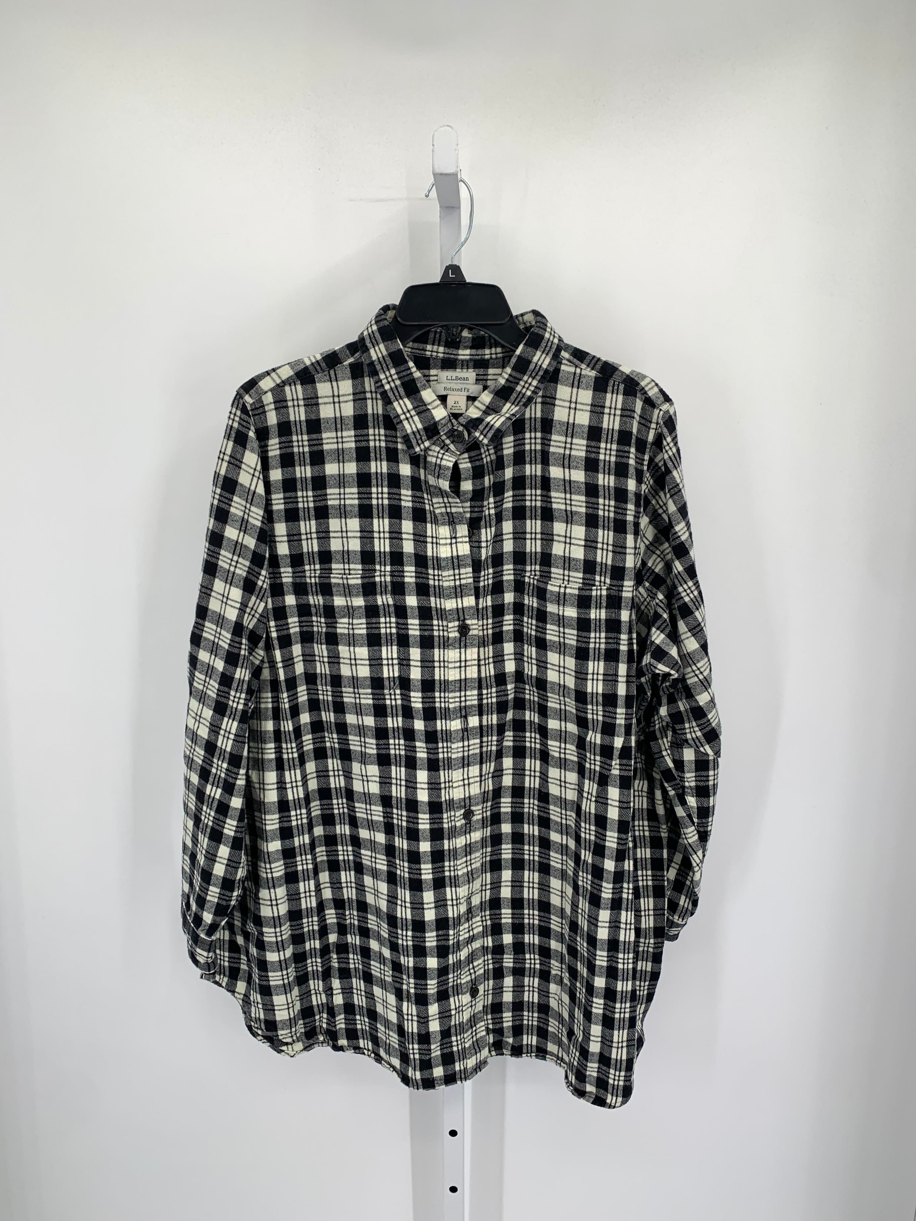 LL Bean Size 2X Womens Long Sleeve Shirt