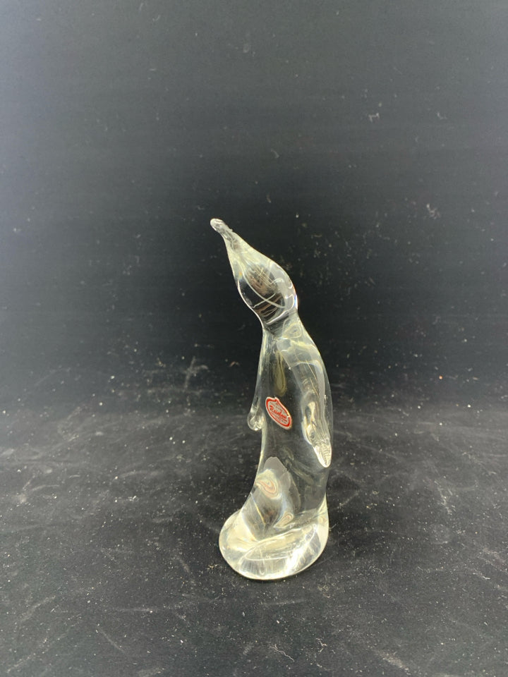 VTG VIKING/RAINBOW BLOWN GLASS PENGUIN.