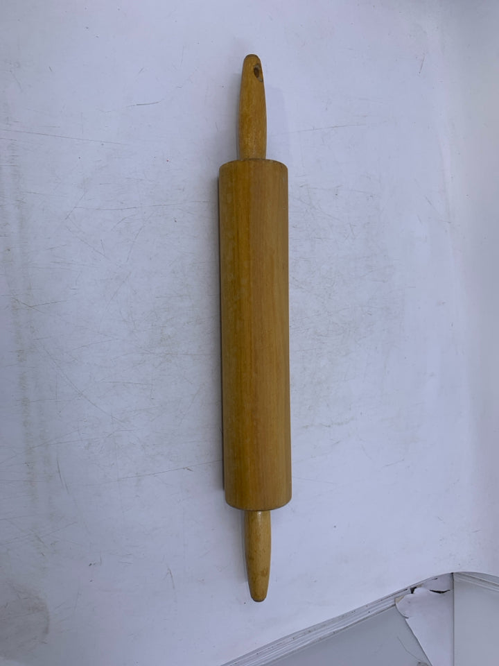 WOODEN ROLLING PIN.