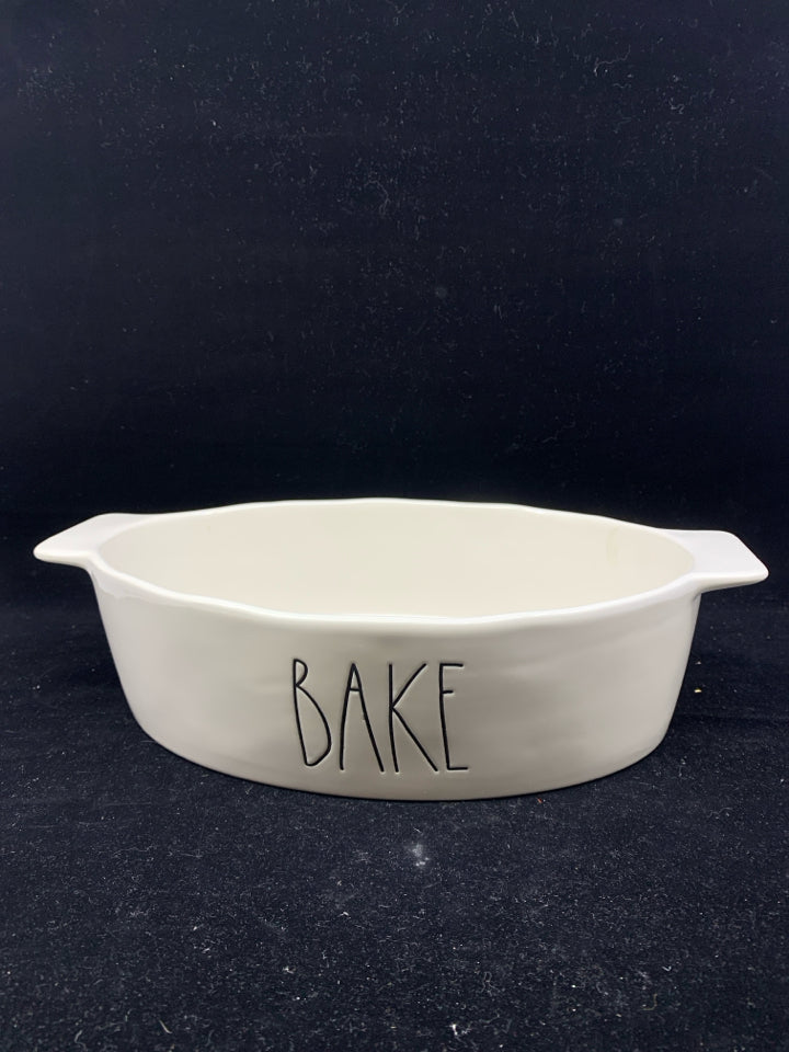 RAE DUNN "BAKE" DISH.