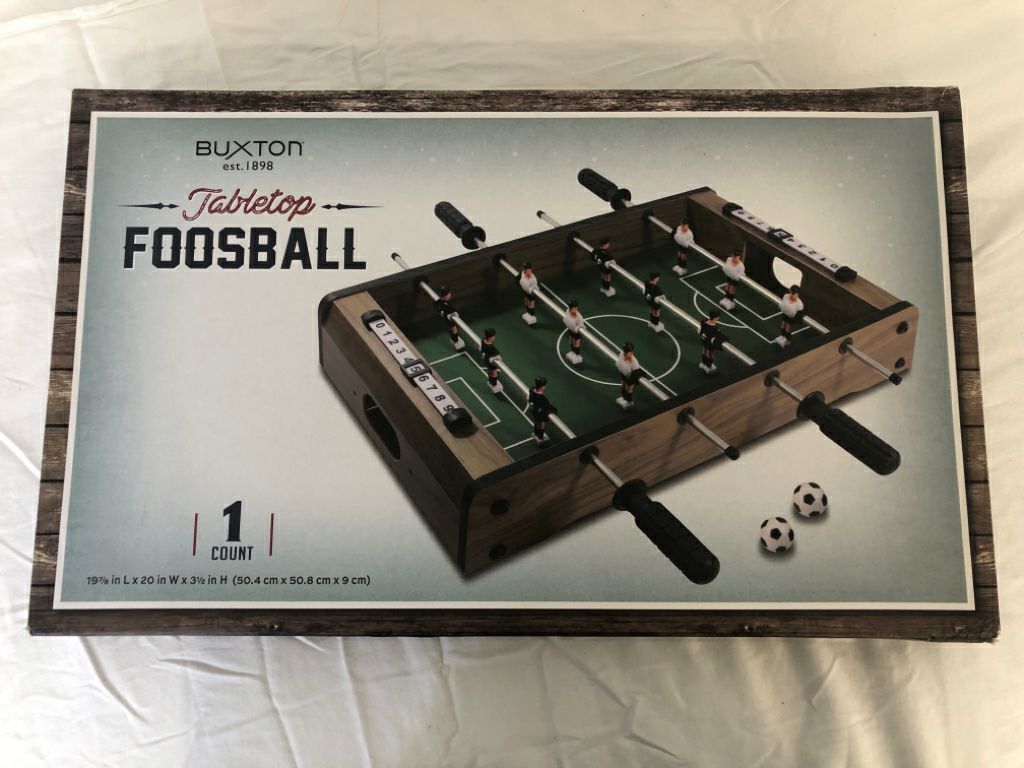 NIB BUXTON TABLETOP FOOSBALL.