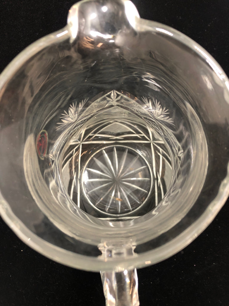 HEAVY CRYSTAL PITCHER.