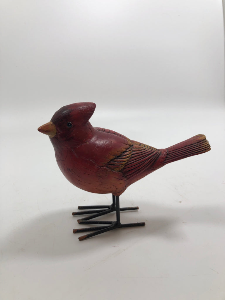WOOD CARVED CARDINAL FIGURINE.