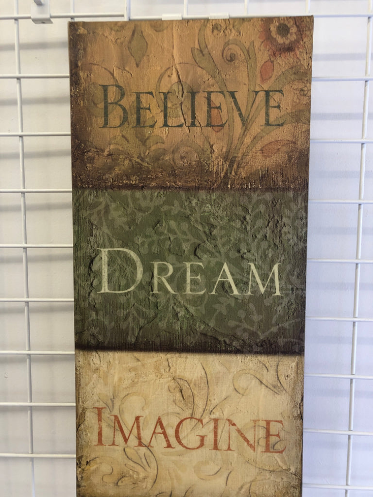 "BELIEVE" WALL CANVAS.