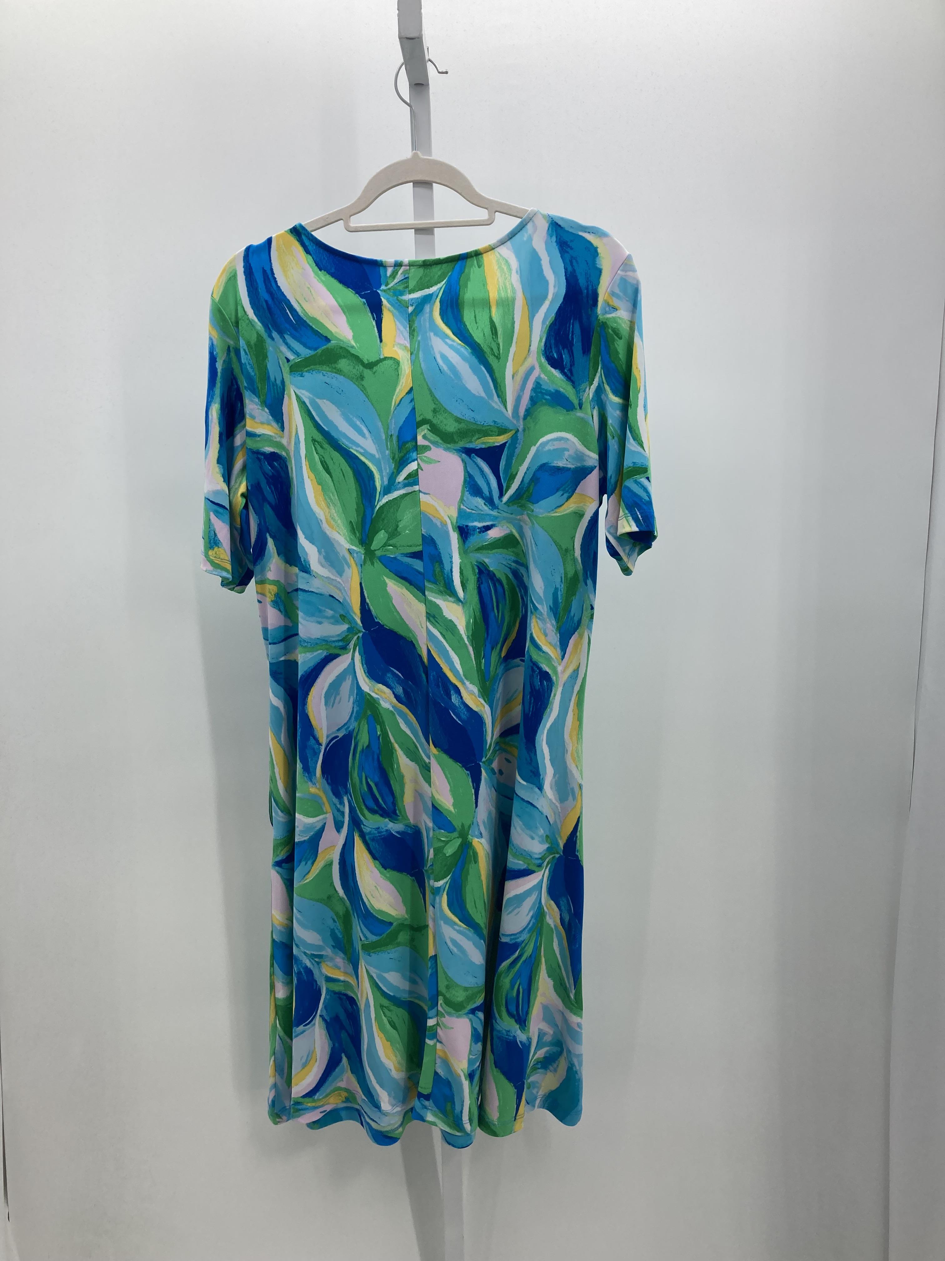 Susan Graver Size Large Misses Short Sleeve Dress