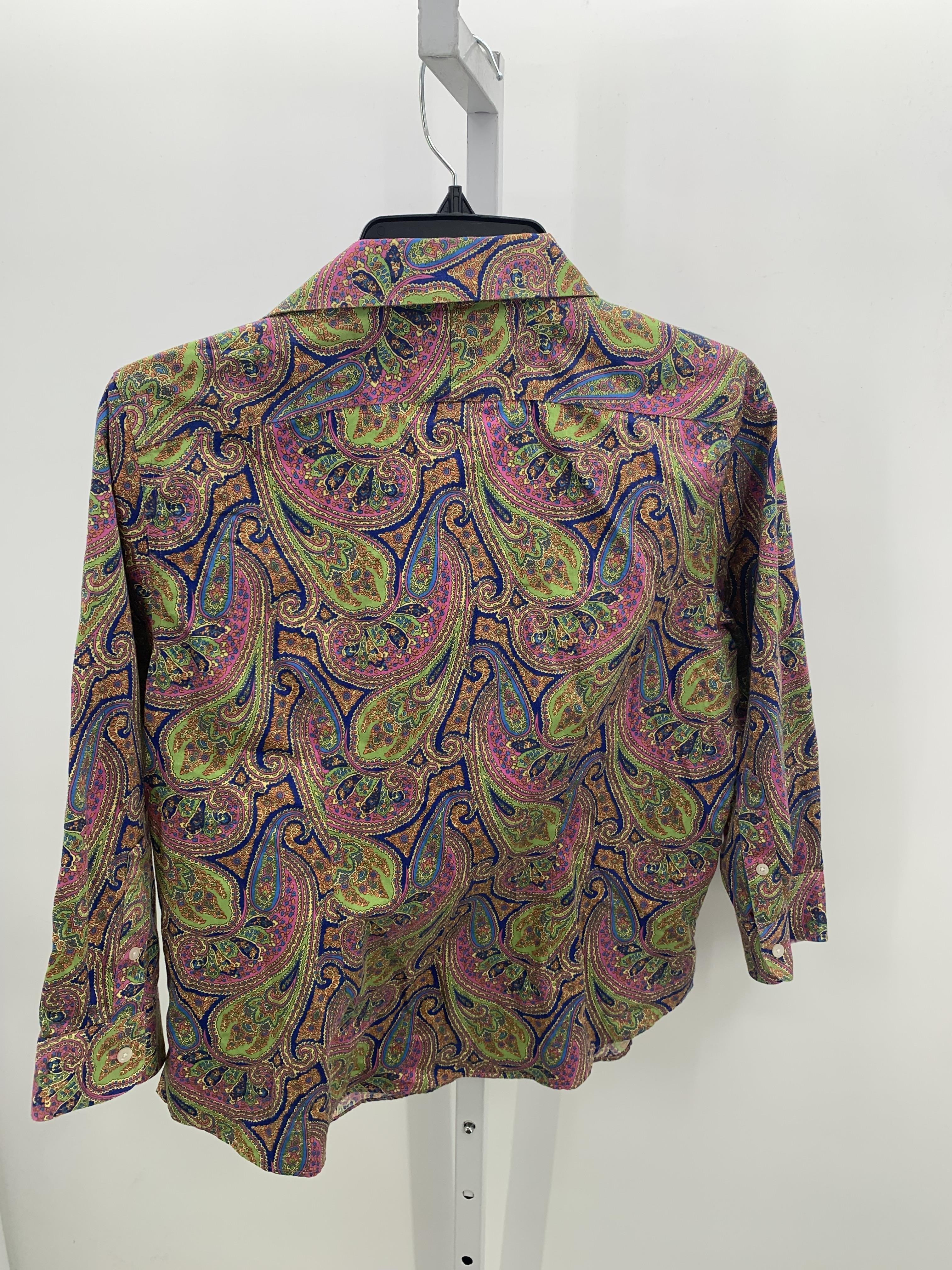 Chaps Size Large Petite Petite 3/4 Sleeve Shirt
