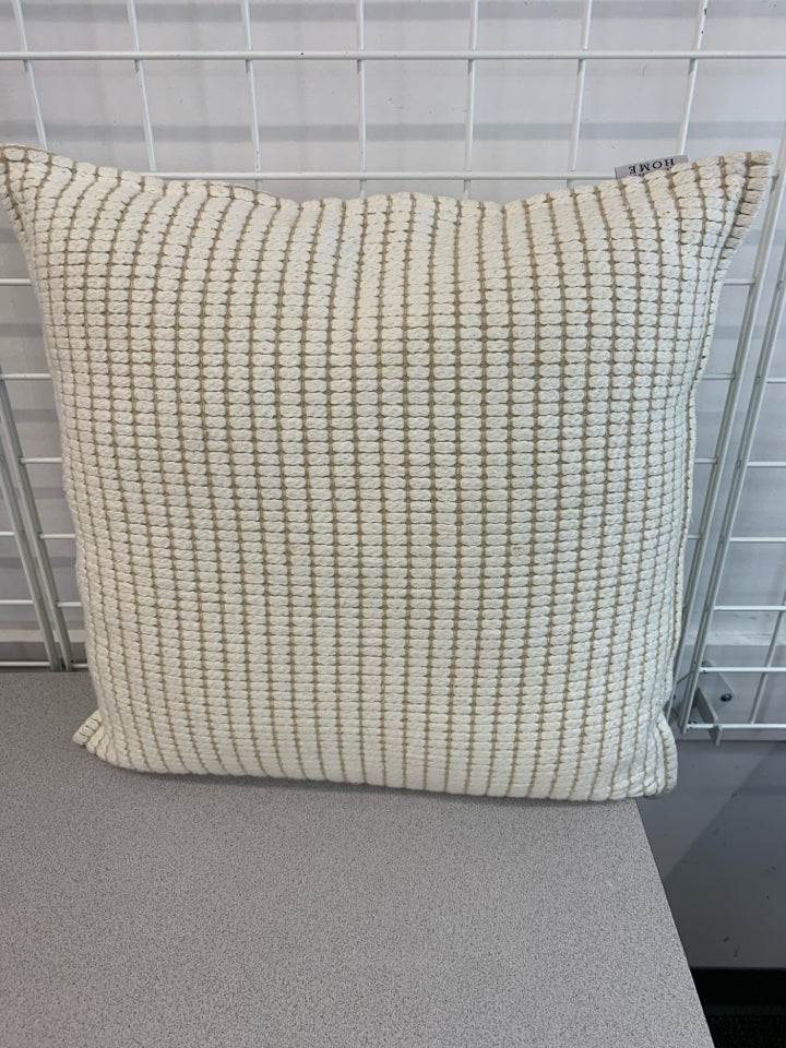 WHITE COTTON STITCHED PILLOW BY WELL DRESSED HOME.