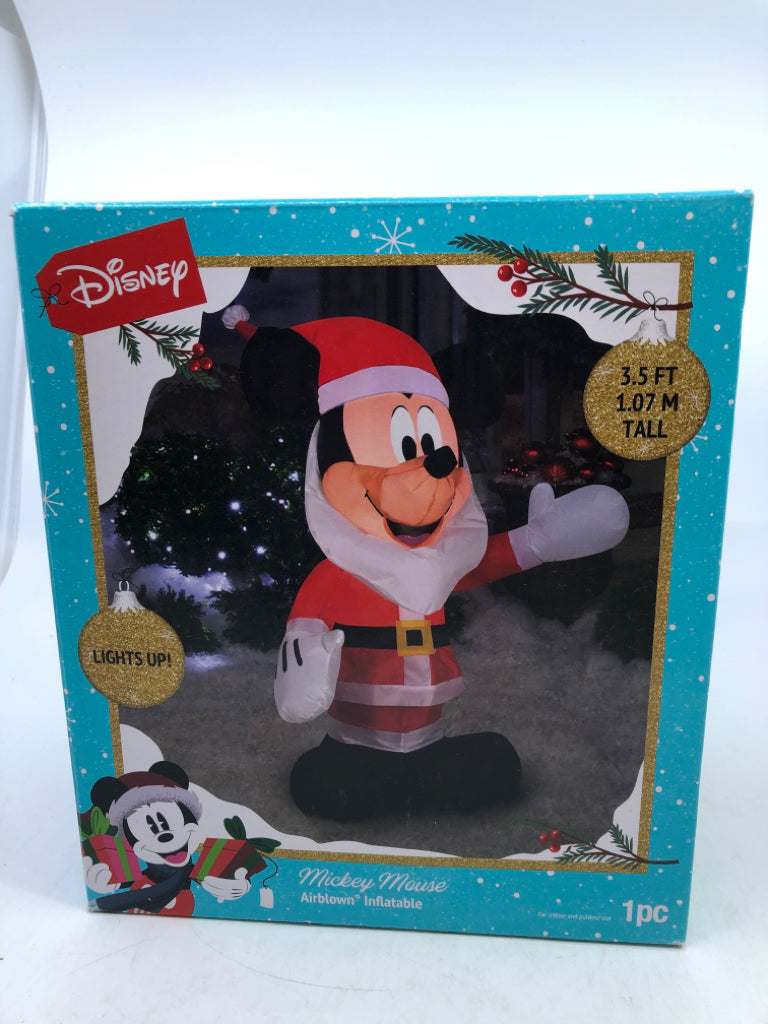NIB MICKEY MOUSE SANTA INFLATABLE.