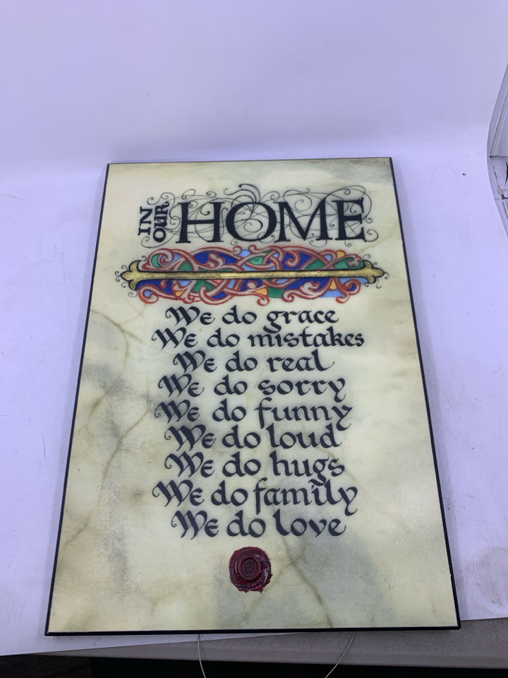 CELTIC BLESSINGS IN OUR HOME WALL ART.