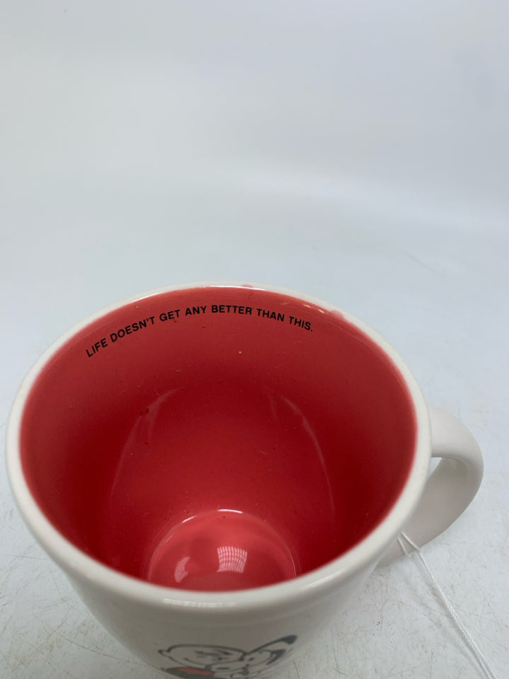 NWT CHARLIE BROWN HUGGING SNOOPY MUG.