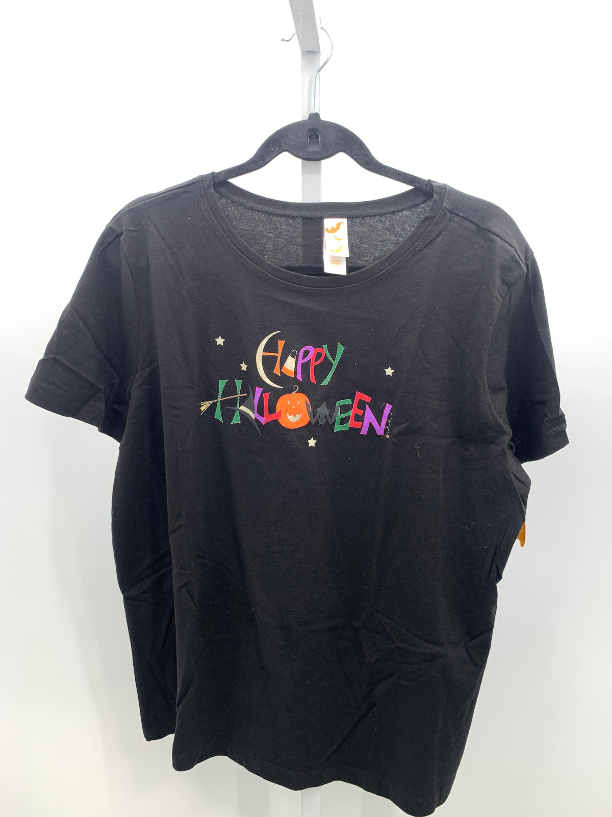 NEW SHORT SLV SHIRT HAPPY HALLOWEEN.