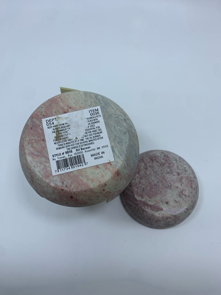 NWT 2PC SOAPSTONE OIL BURNER.