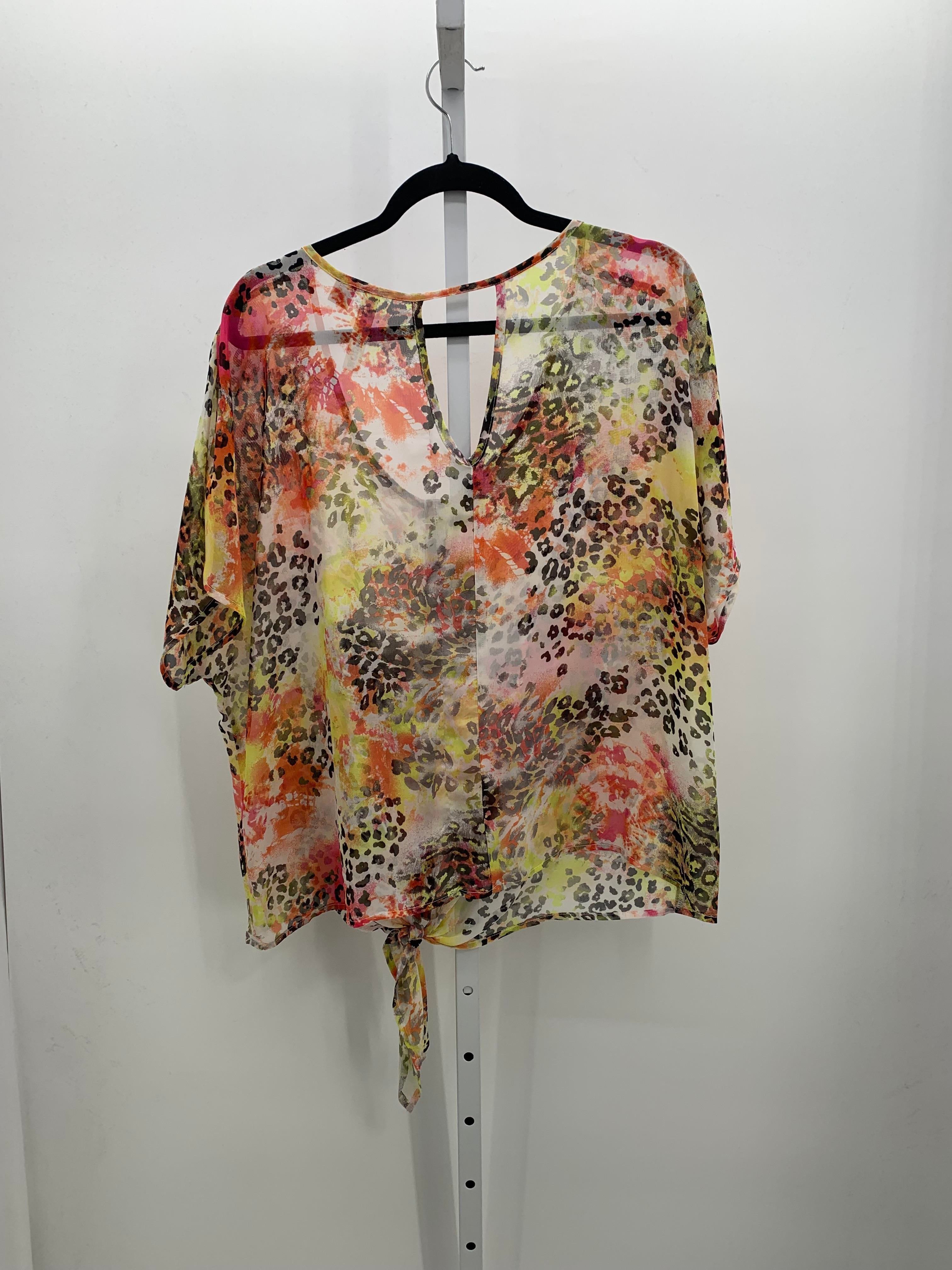 Eyeshadow Size 1X Womens Short Sleeve Shirt