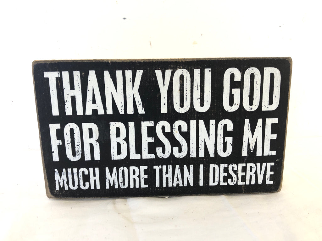 THANK YOU GOD- BLACK WHITE SIGN.