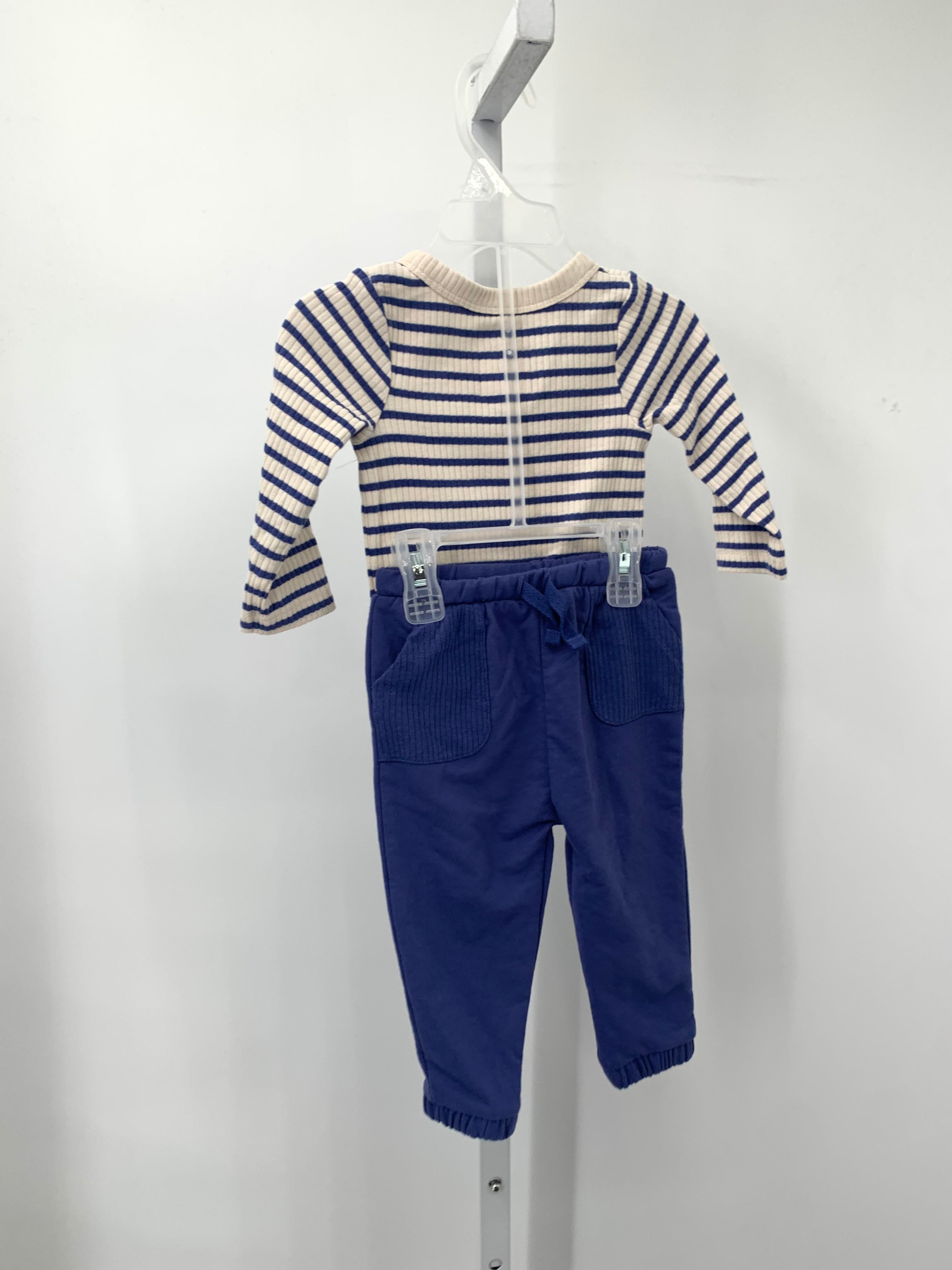 BLUE STRIPES RIBBED SHIRT AND PANTS