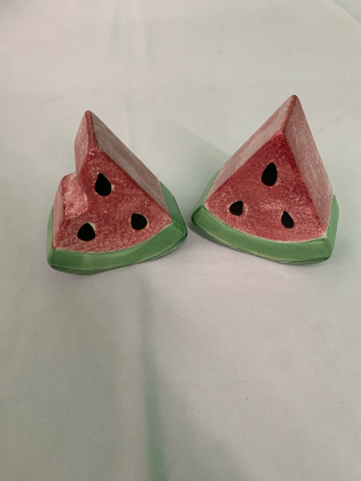 2 CERAMIC WATERMELON.