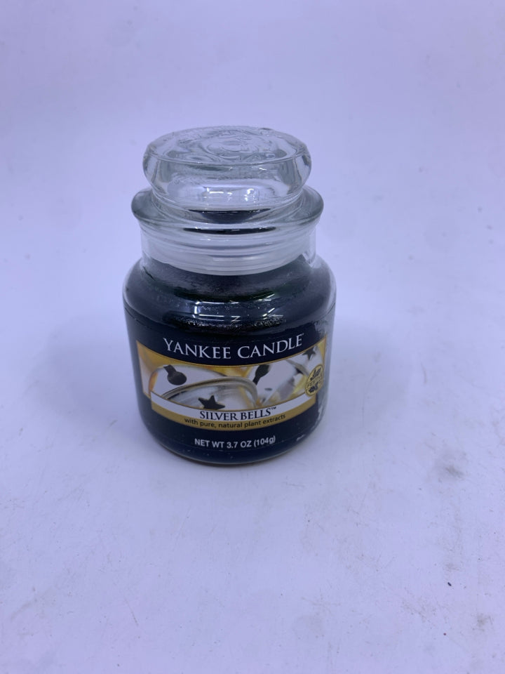 YANKEE CANDLE SILVER BELLS CANDLE.