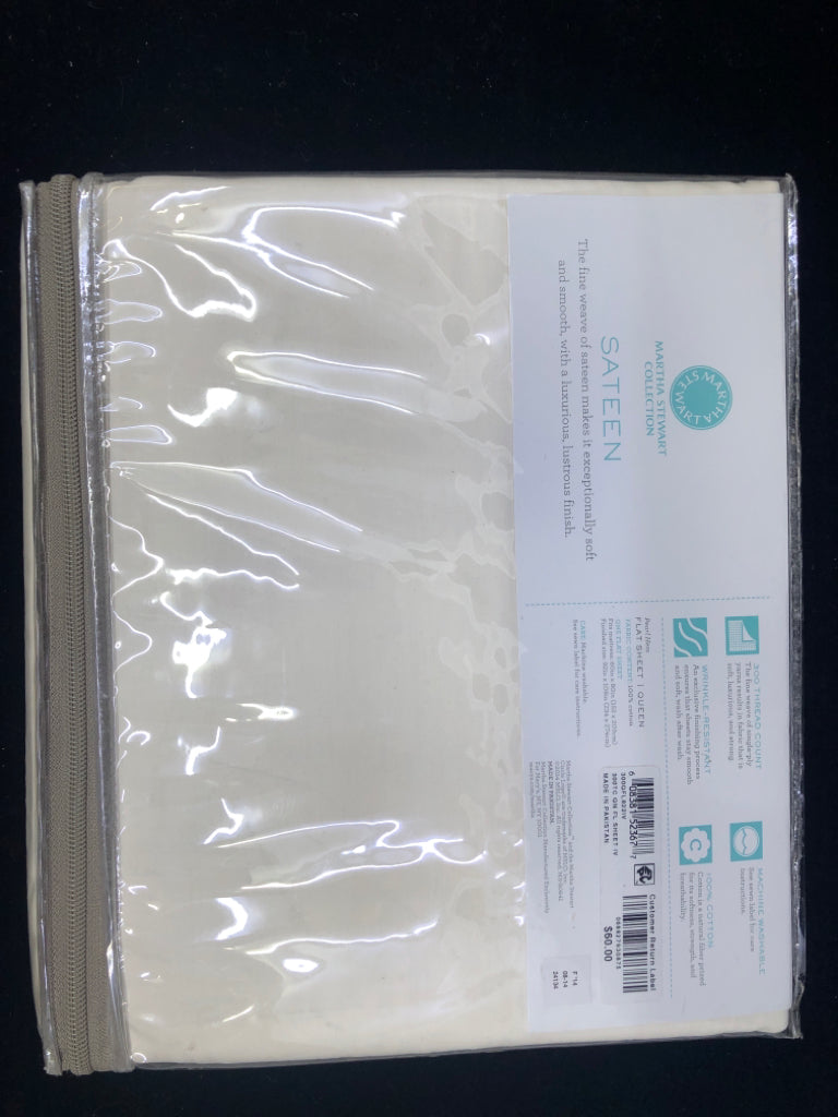 NIB 300 STATEEN QUEEN FLAT SHEET ONLY