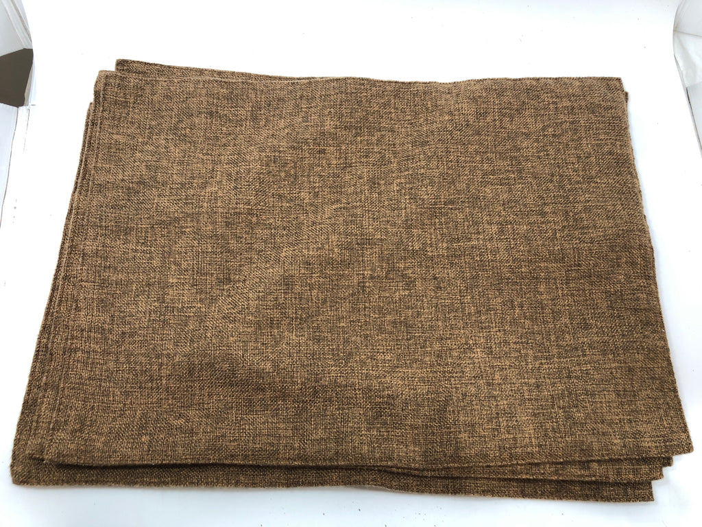 4 BROWN FABRIC PLACEMATS.